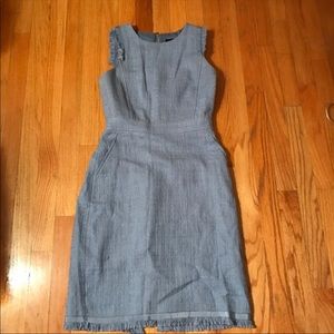 JCrew Blue Tweed Sleeveless Dress